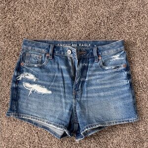 American Eagle Outfitters Distressed Blue Denim Jean Shorts